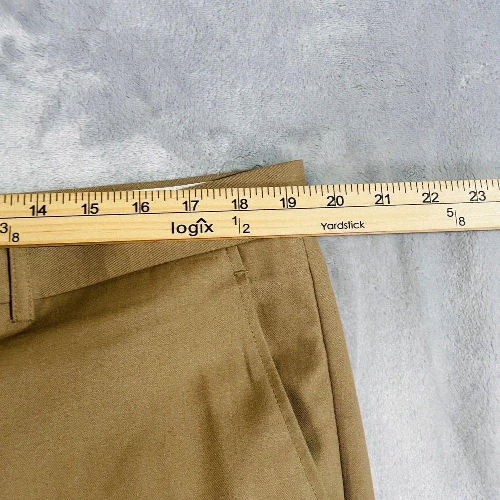 Giorgio Fiorelli Dress Pants Mens 38x29 Tan Khaki Good Flat Front Slacks
